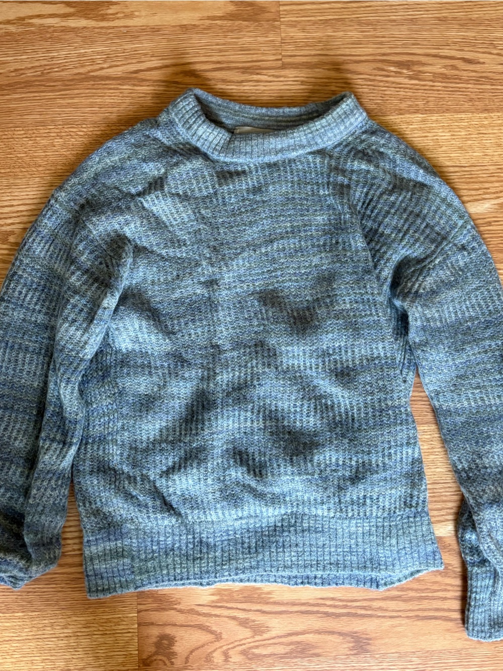 Everlane Marled Heather Crewneck Sweater in Gray-Green